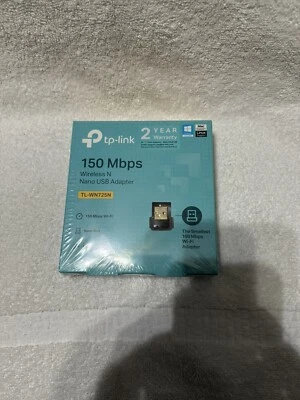 TP-Link TL-WN725N N150 150Mbps Wireless Nano USB 2.0 WiFi Network Adapter Dongle - Image 1 of 2