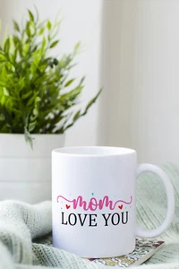 Mom Love You 11 Unzen Mothers Day hochwertige Keramik Tasse - Bild 1 von 3