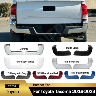 Rear Bumper End Caps W/O Sensor Hole Set Pair For Toyota Tacoma 2016-2023 - Image 1 of 2