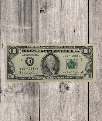 Series 1990 $100 Dollar Bill Federal Reserve Note Circulated - Image 1 of 2