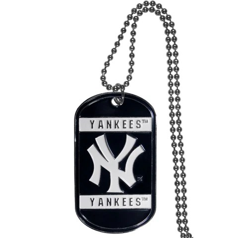 New York Yankees Metal Dog Tag Necklace MLB Licensed Baseball Jewelry Cover