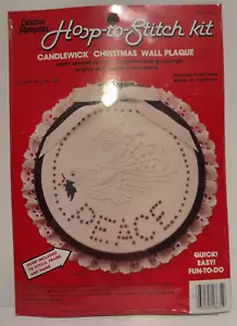 Vintage Christmas Holiday Creative Moments Hoop To Stitch Kits Dove Year 1983 - Picture 1 of 5