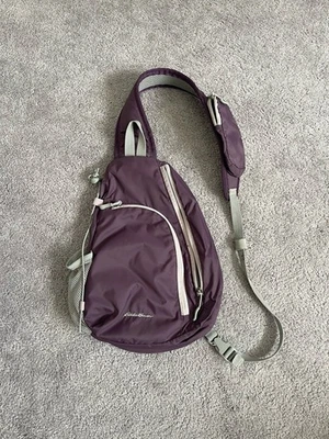 Mochila Bandolera Eddie Bauer Púrpura Gris Crossback Foto 1 de 4