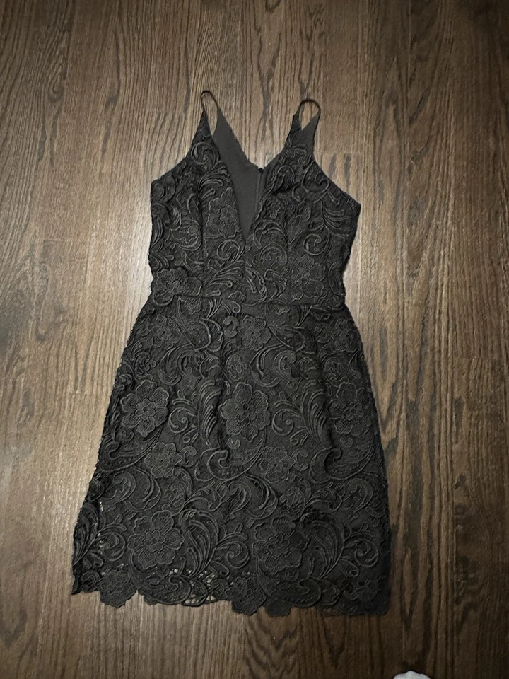 Dress The Population Black Lace Cocktail Dress - Size Medium - Image 1 of 3