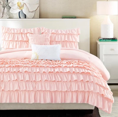 Intelligent Design Twin XL Comforter Set in Blush Finish ID10-1380 ... Fast Ship - Image 1 of 4