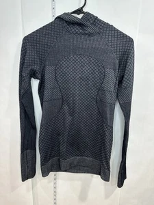 Lululemon Rest Less Patchwork Hoodie Black Alpine Seamless Sz S Tech Thumbholes - Picture 1 of 5