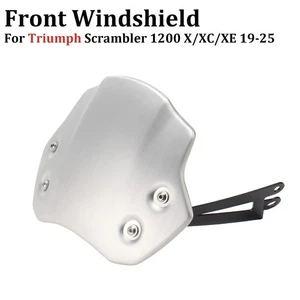 Front Windshield Windscreen Flyscreen For Triumph Scrambler 1200 X/XC/XE 19-25 - Picture 1 of 10