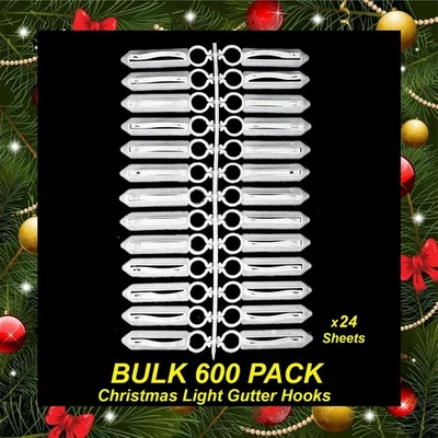 BULK 600 Pack Gutter Hooks / Clips for Christmas Fairy Lights - Image 1 of 2