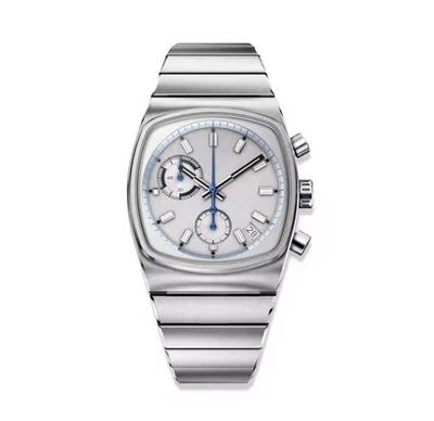 Brew Coffee Silver White Watch Black Chronograph Metric Style Ciloa Quartz MVMT - Image 1 of 4
