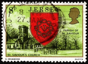 Jersey Stamp Scott #142 Used F-VF - 8p St Savior's Church Definitive Issue Nice! - Picture 1 of 1
