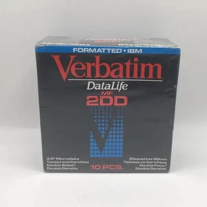 Formatierte IBM Verbatim DataLife MF 2DD 720KB Disketten 10er Pack ungeöffnete Verpackung - Bild 1 von 2