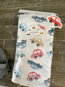 Baby blanket soft with cars on pattern new With Tags - Picture 1 of 3