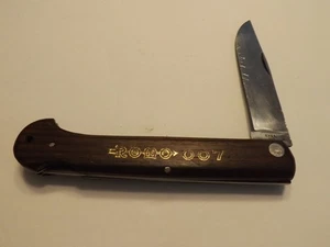 Vintage ROMO 007 Wood Handle Stainless Steel Blade Lockback Knife Japan - Picture 1 of 8