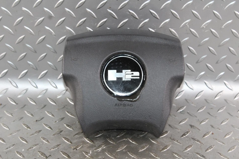 03-07 Hummer H2 Black L LH Left Steering Wheel Driver Airbag Factory Air Bag OEM Foto 1 de 4