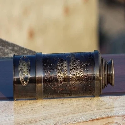 72.39厘米黄铜望远镜,令人惊叹的桌面装饰,礼物,定制雕刻礼物 — 第 1/4 张图片