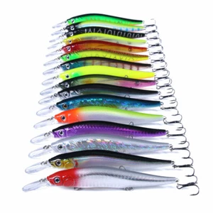 16 Stück/Set 13,5cm/15,6g Trollingköder Elritze Angelköder Forelle Barsch Crankbait - Bild 1 von 12