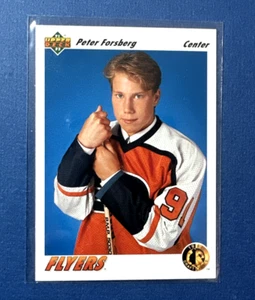 C55c 1991/92 Upper Deck #64 Peter Forsberg, Philadelphia Flyers Rookie - Picture 1 of 2