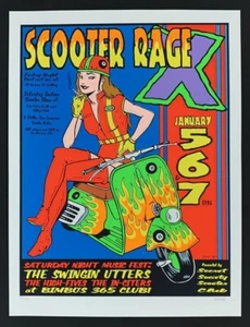 Scooter Rage X PÓSTER Swingin Utters High Fives In-Citers 1996 Serigrafía Kozik - Imagen 1 de 3