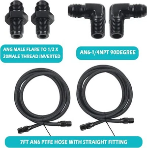 6AN Transmission Cooling Fitting Line Hose Compatible 4L60 700R4 TH350 TH400 - Picture 1 of 10