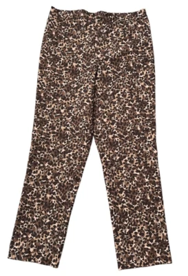 Calça Isaac Mizrahi tamanho 16 estampa animal perna fina elástica negócios casual - Imagem 1 de 4