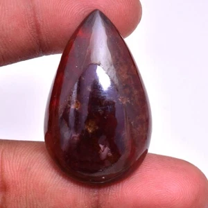 82.00 Cts Natural Hessonite Garnet Pear Cabochon 39mm*24mm Pendant Size Gemstone - Picture 1 of 5