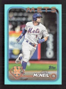 2024 Topps Series 2 Jeff McNeil #582 Aqua Fanatics Exclusive - Picture 1 of 2