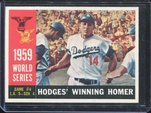1960 Topps Baseball # 388 World Series Hodges Winning Homer (EX-MT) - Picture 1 of 2
