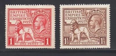 Great Britain Sc 203-204 MLH. 1925 British Empire Exhibition, cplt set, fresh - Image 1 of 2