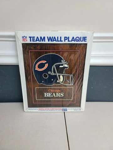 Chicago Bears NFL Team Wooden Wall Plaque NOS Never Opened Cover