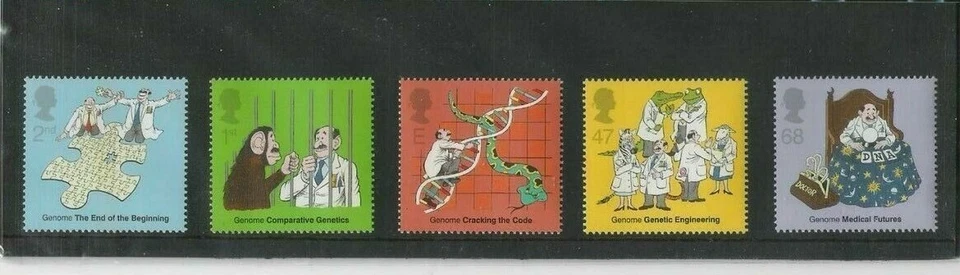 MINT 2003 GB THE DISCOVERY OF DNA STAMP SET  - image 1 of 1