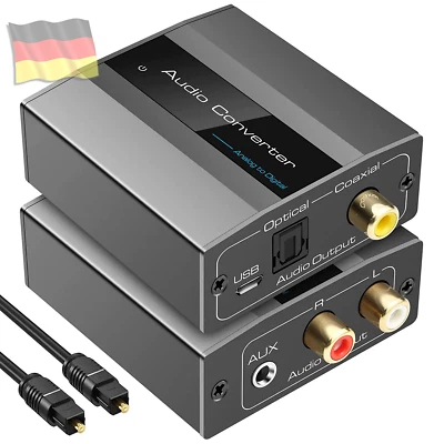 Analog Zu Digital Audio Konverter Analog Digital Wandler R/L RCA 35 Mm AUX Zu Di - Bild 1 von 4