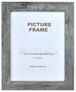 26030 Gray Barnwood MDF Picture Frame - Clear Glass - Includes Sawtooth Hanger - Picture 1 of 1