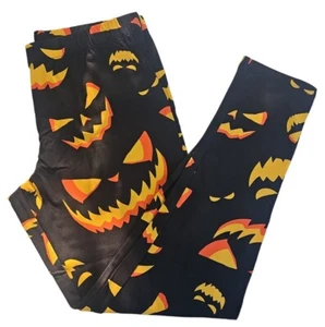 No Boundaries Halloween Spooky Pumpkins Ankle Length Leggings Jr Womens Small - Picture 1 of 3