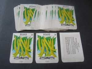 Wholesale Lot of 50 Old Vintage - BEANS - Yellow - Wax - SEED PACKETS - Empty - Picture 1 of 1