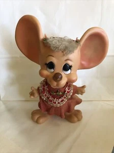 Vintage 11” 1970 Huron Topo Gigio Big Ear Ms Claus Mouse Bank Roy Des Of Fla - Picture 1 of 24