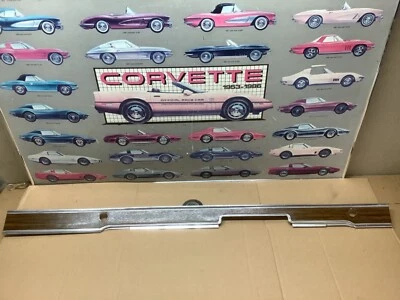 Ford Galaxie 500 1965 1966 tablero inferior grano de madera moldura de moldura de aluminio cepillado Foto 1 de 4