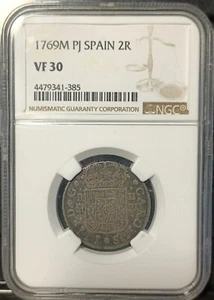 PJ SPAIN 2R 1769 NGC VF30. - Picture 1 of 4