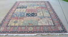 Vintage Gabbeh Soumak Hand Woven Flat Woven Oriental Area Rug 8x10 ft Soak Washd