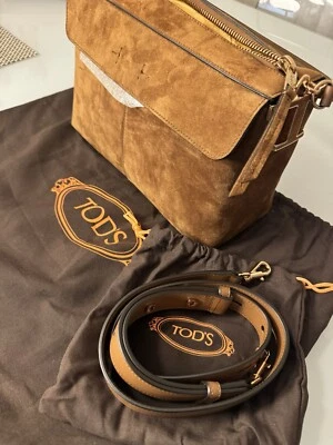 Tod's T Case Bauletto in Brown Suede Small - Image 1 of 4
