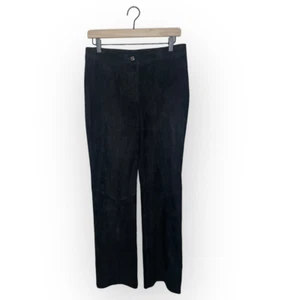 Pantalone St. John Collection nero 100% vera pelle scamosciata taglia 8 - Foto 1 di 8
