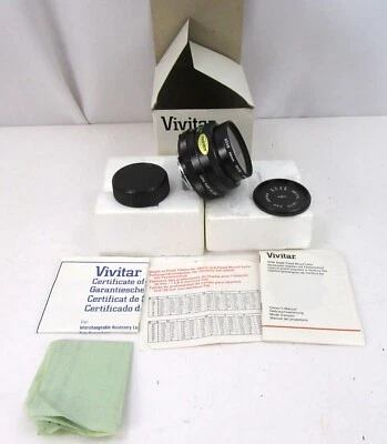 Vivitar 28mm F2.8 For Minolta M/MD in Box w/ all Paperwork                    B1 - Image 1 of 4