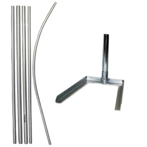 16ft Swooper Advertising Flag Pole & Tire Base - 6 Piece Kit - Picture 1 of 8