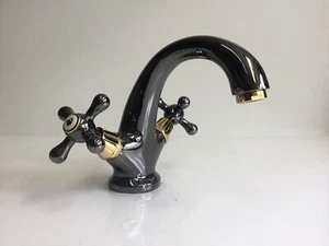 Waschtischarmatur Aranja/Gold (24 Karat), Zweigriff, Wasserhahn, Nostalgie, Elk - Bild 1 von 7