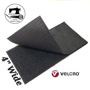 4” Wide x 8” (Inch) VELCRO® Brand Sew-On Strip (Hook & Loop) - Black - Picture 1 of 3