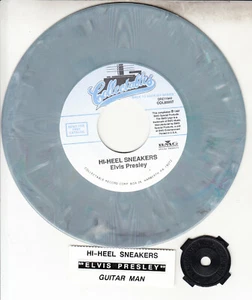 ELVIS PRESLEY Hi-Heel Sneakers & Guitar Man SWIRLED VINYL 7" 45 vinyl record NEW - Picture 1 of 2