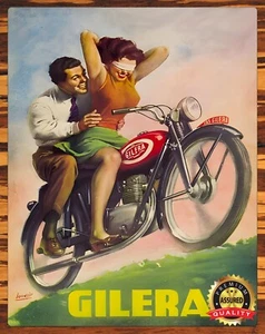 Gilera 125 - Motorcycle - Rare - Metal Sign 11 x 14 - Picture 1 of 6
