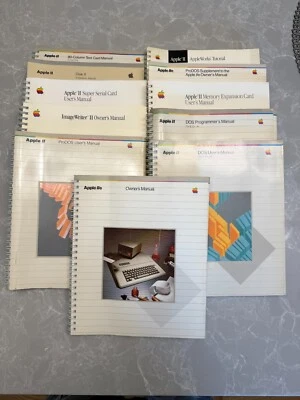 Apple IIe Manuals with Joystick, Software & Original Column Card (READ) - Image 1 of 4