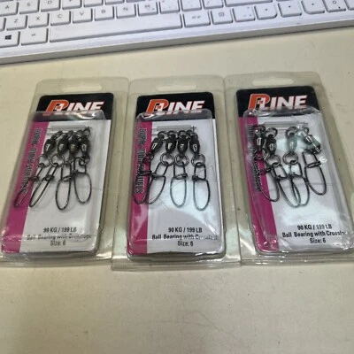3pk P-Line Ball Bearing Swivel W Cross Lock Snap “Save” - Image 1 of 4