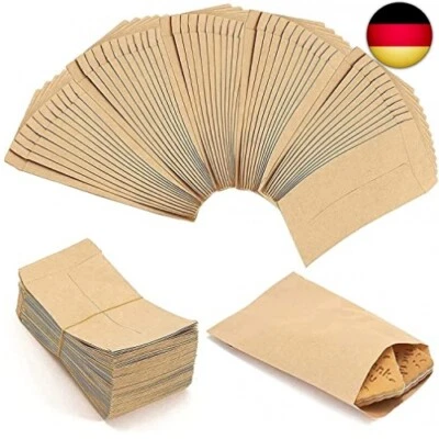 VEGCOO 150 Stück Braune Flachbeutel Papiertüten Klein 6 * 10 cm Mini P - Bild 1 von 4