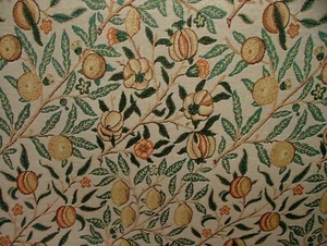 William Morris Pomegranate Natural Tapestry Curtain Upholstery Cushion Fabric - Picture 1 of 24